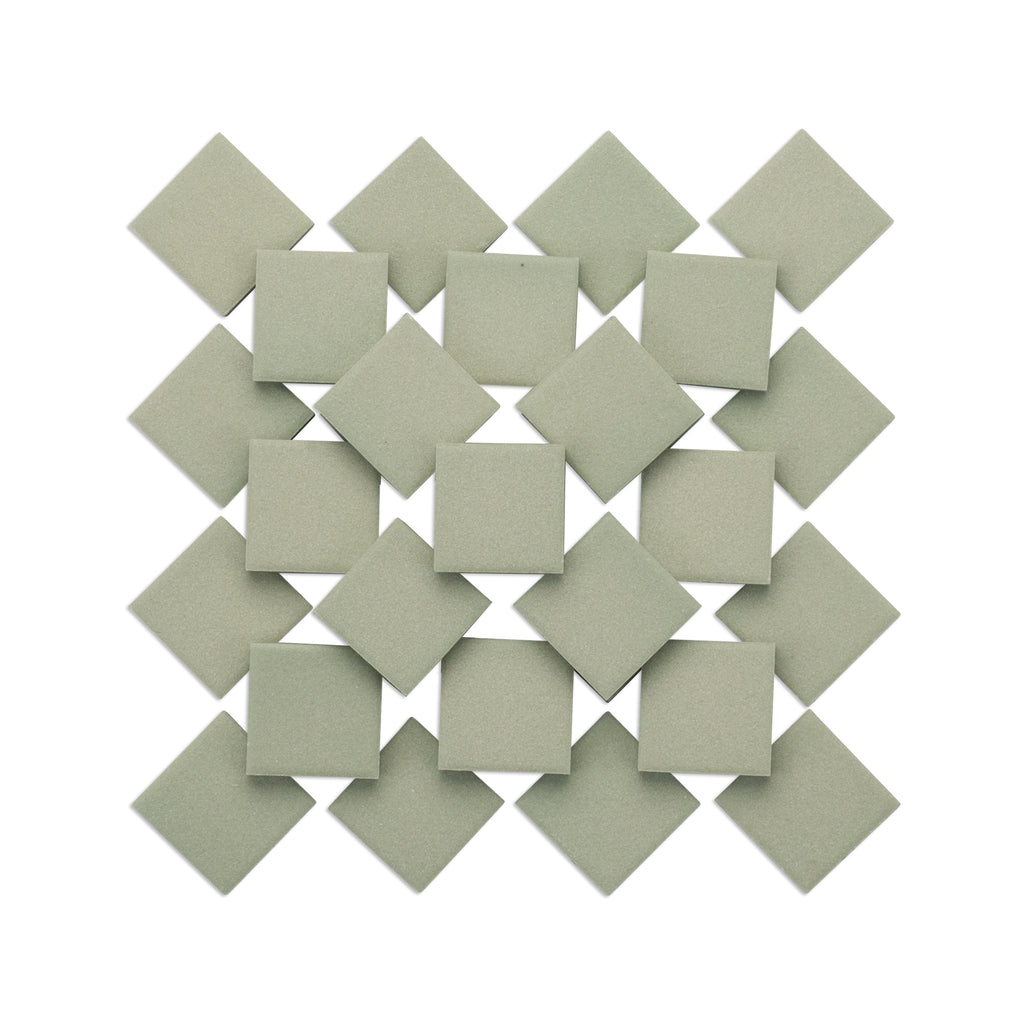 Gum Leaf 23mm Porcelain Ceramic Green Tiles 250g