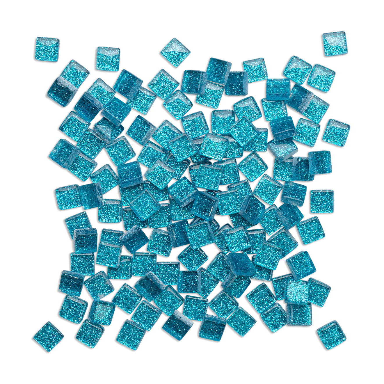 Blue Heaven Glitter Mosaic Glass Tiles 1Kg **School Bulk Buy**