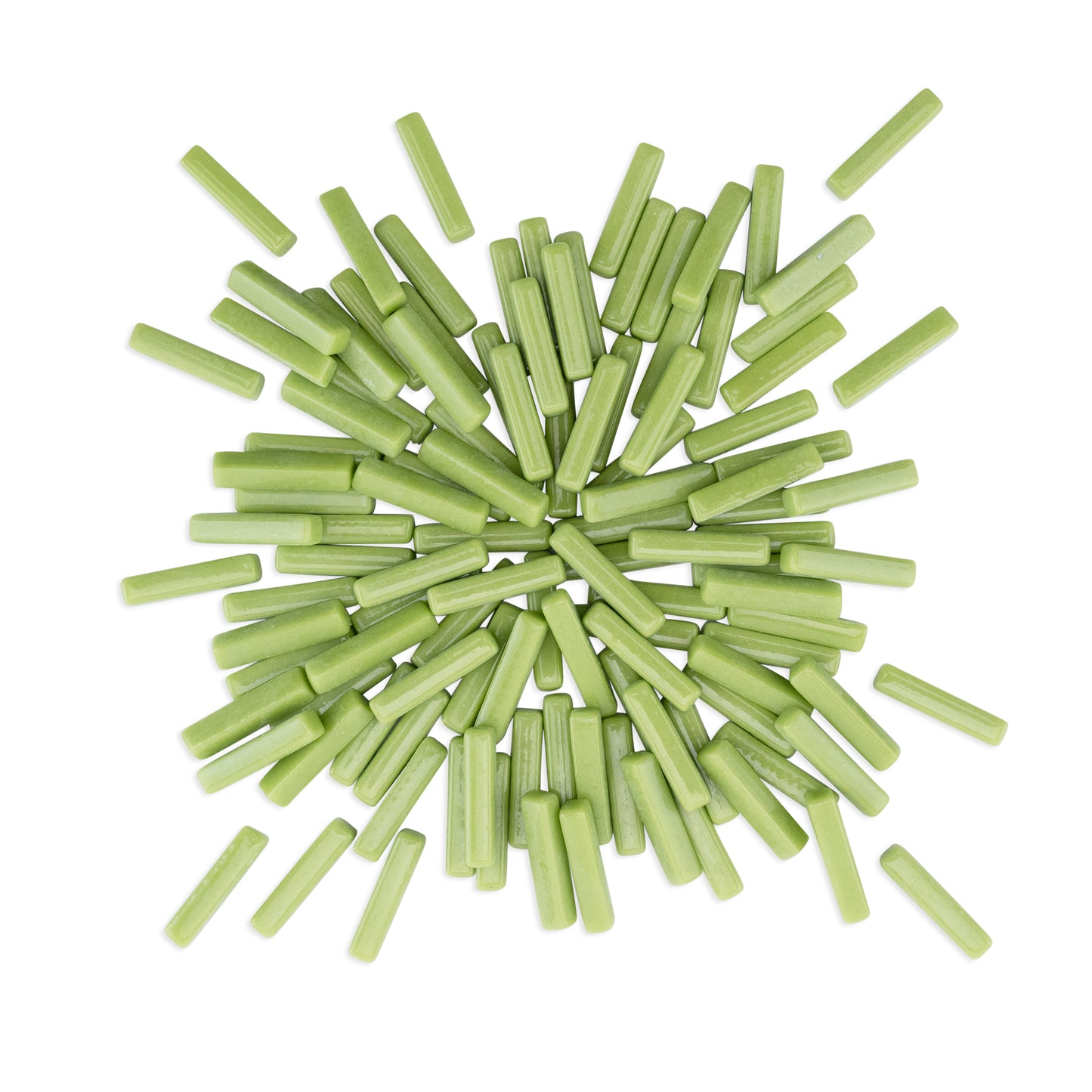 Lime Sticks Green Glass Tiles 1Kg **School Bulk Buy**
