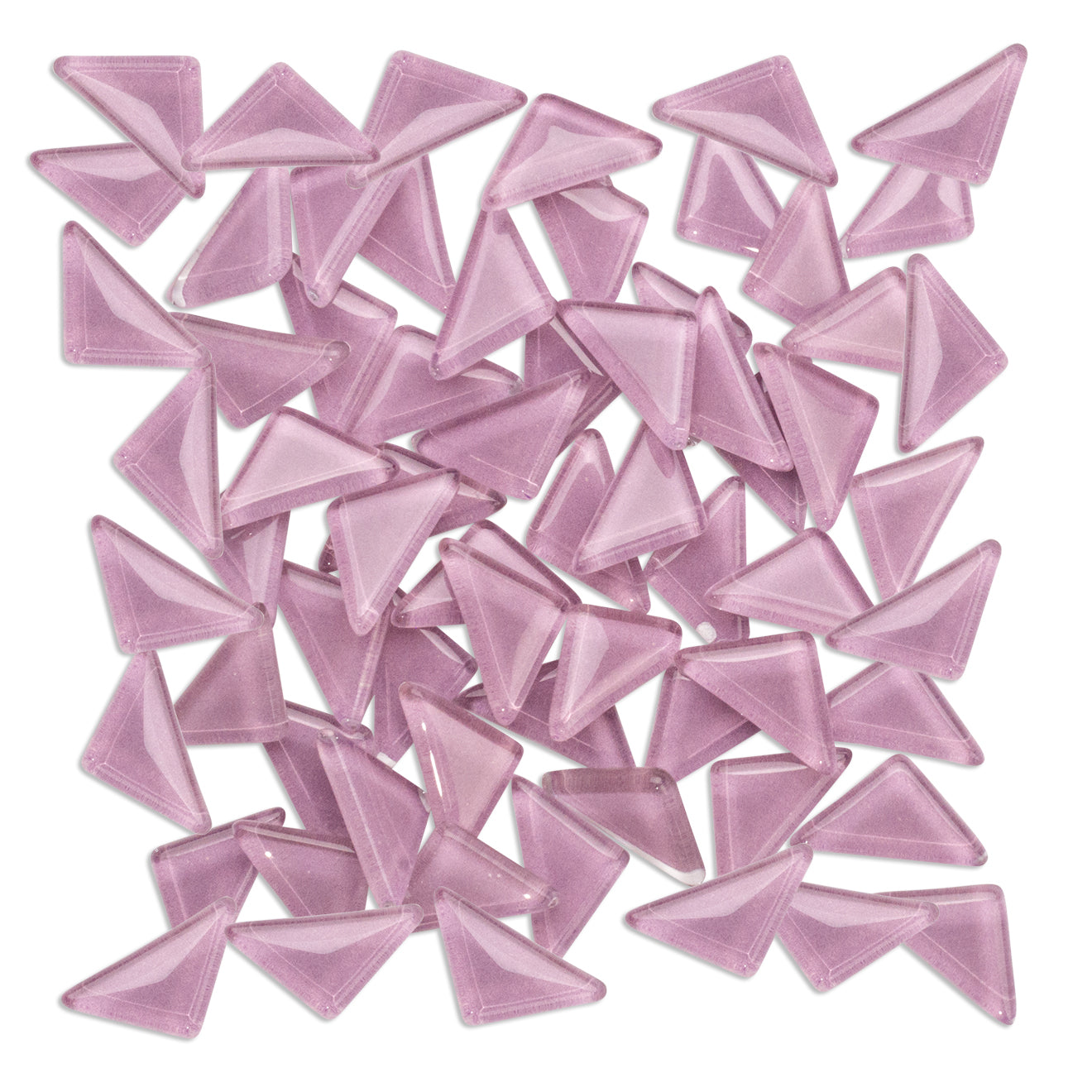 Lavender Triangles Mosaic Glass 1Kg **School Bulk Buy**