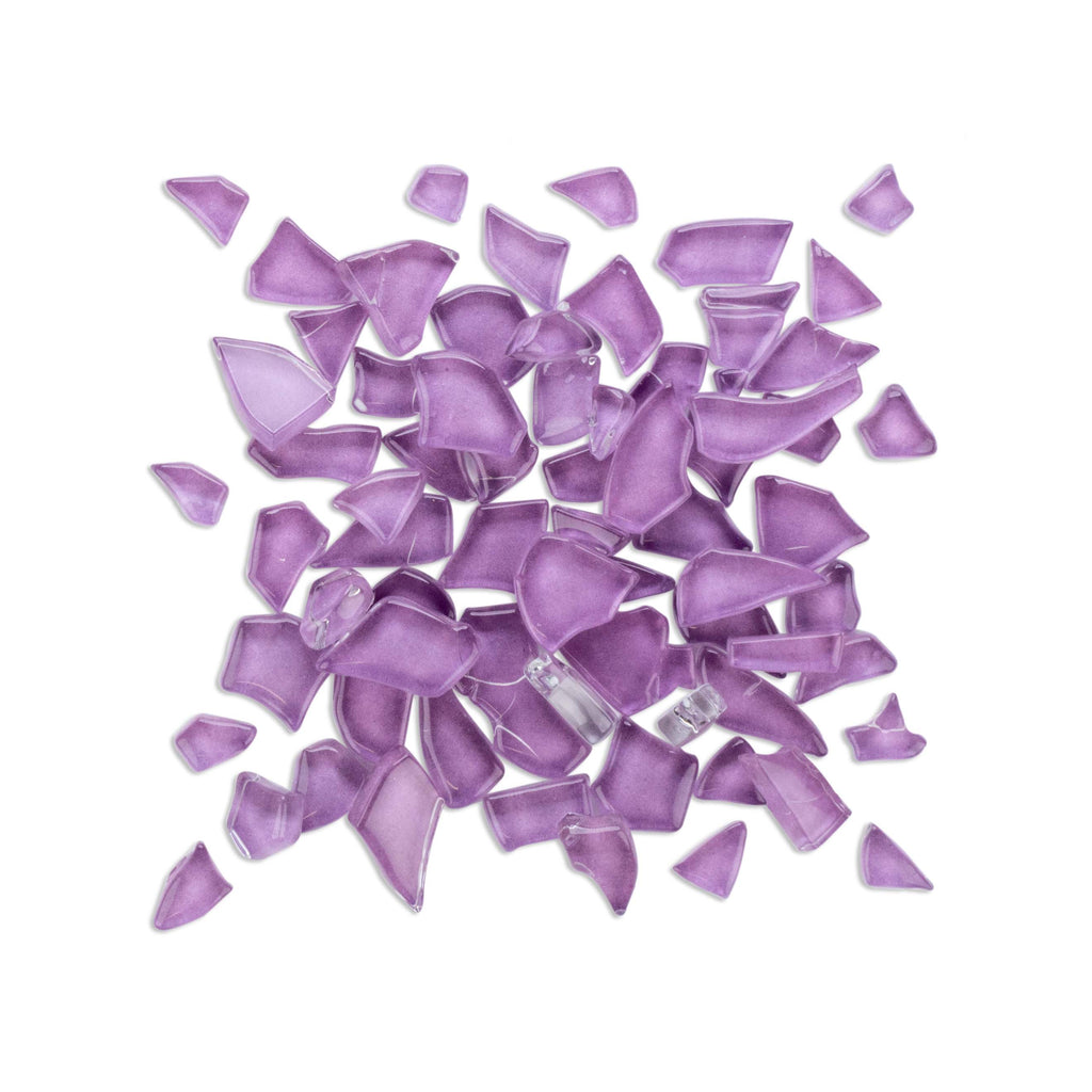 Lavender Crackled Glass 250g Purple Tile
