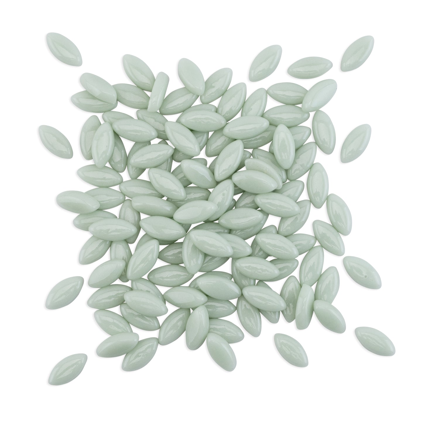 Mint Leaf Petal Shaped Mosaic Green Tiles 250g