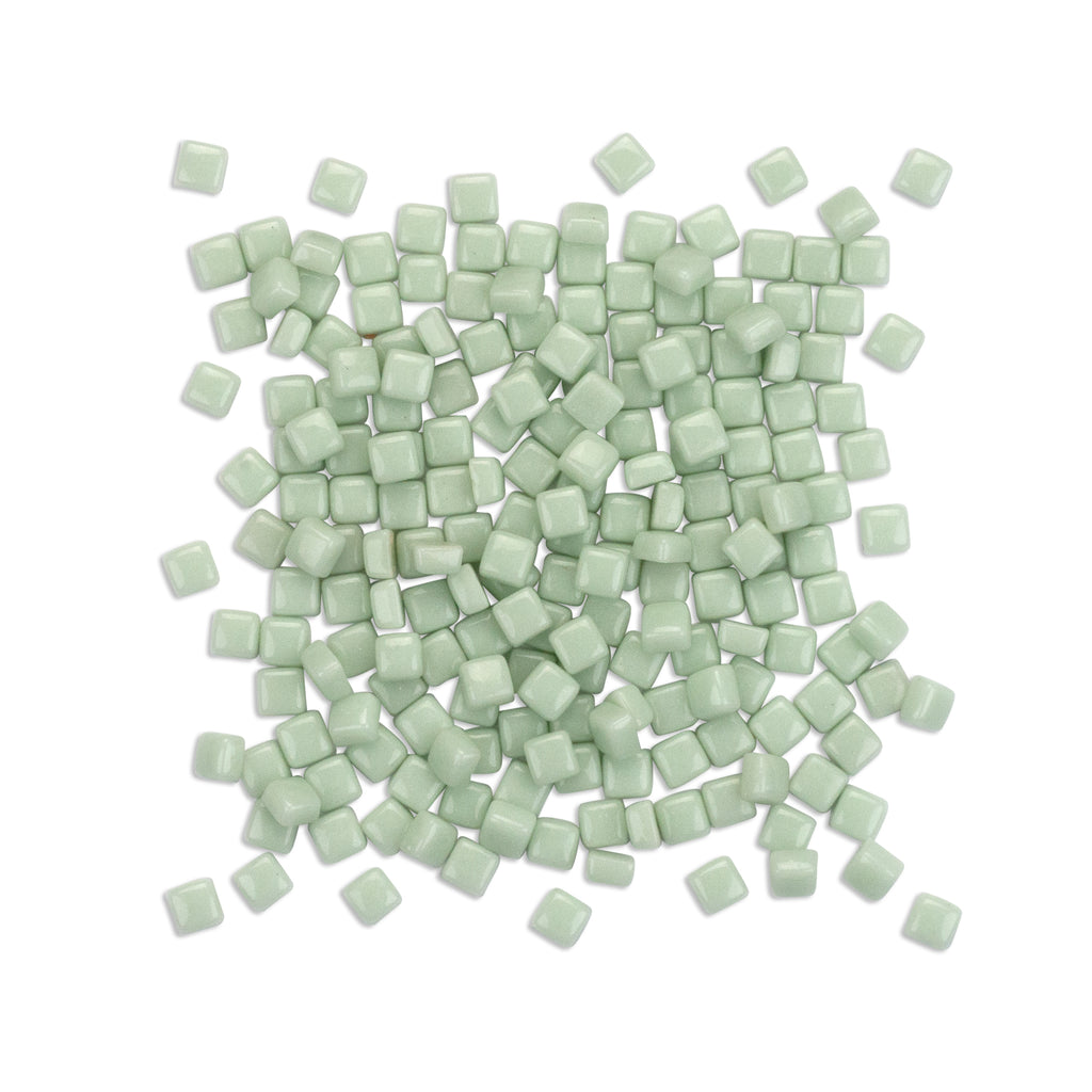 Mint Mini Pastel Glass Blocks Green Mosaic Tiles 250g