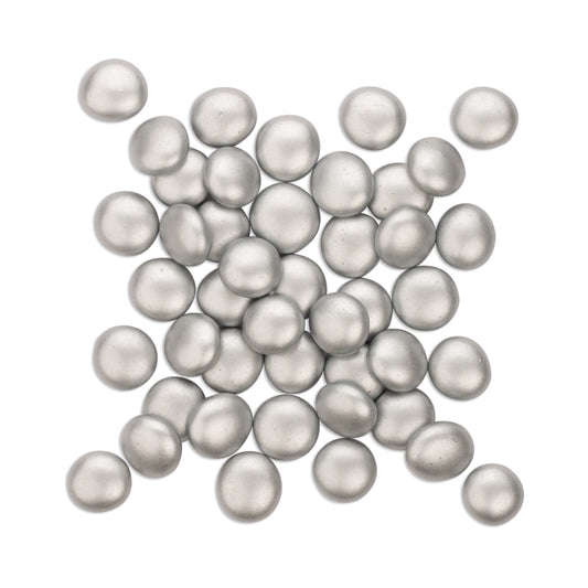 Moonshine Silver Painted Mosaic Glass Pebbles 250g
