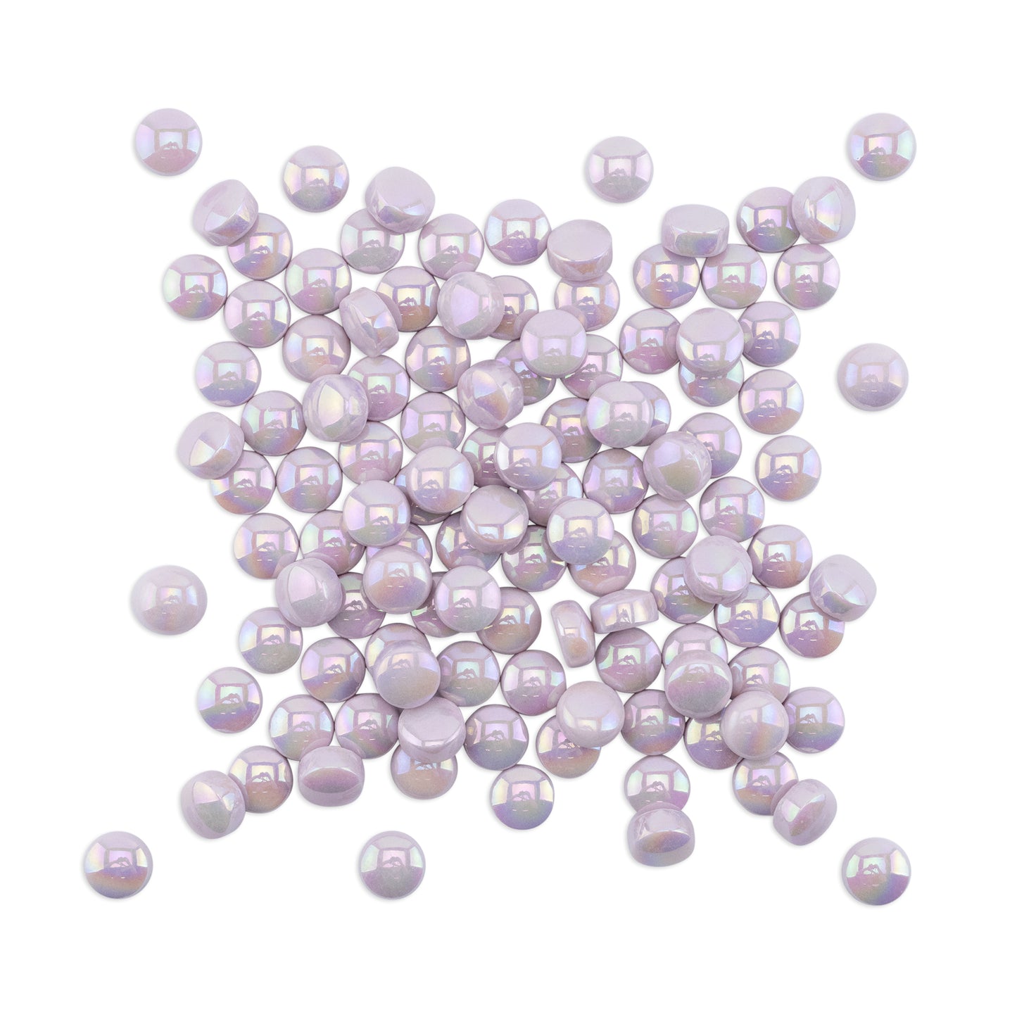 Pink Pearl Round Glass Tiles 1Kg **School Bulk Buy**