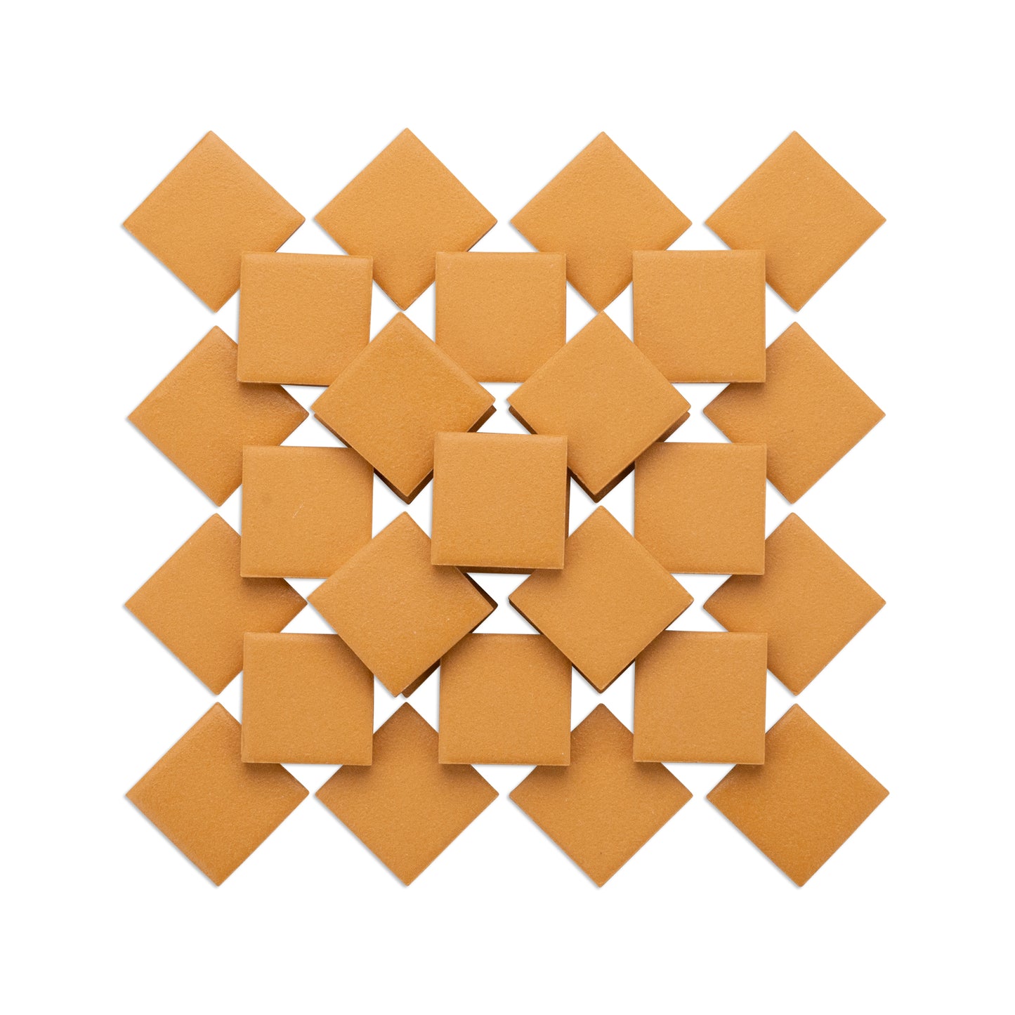 Mustard 23mm Porcelain Ceramic Orange Tiles 250g