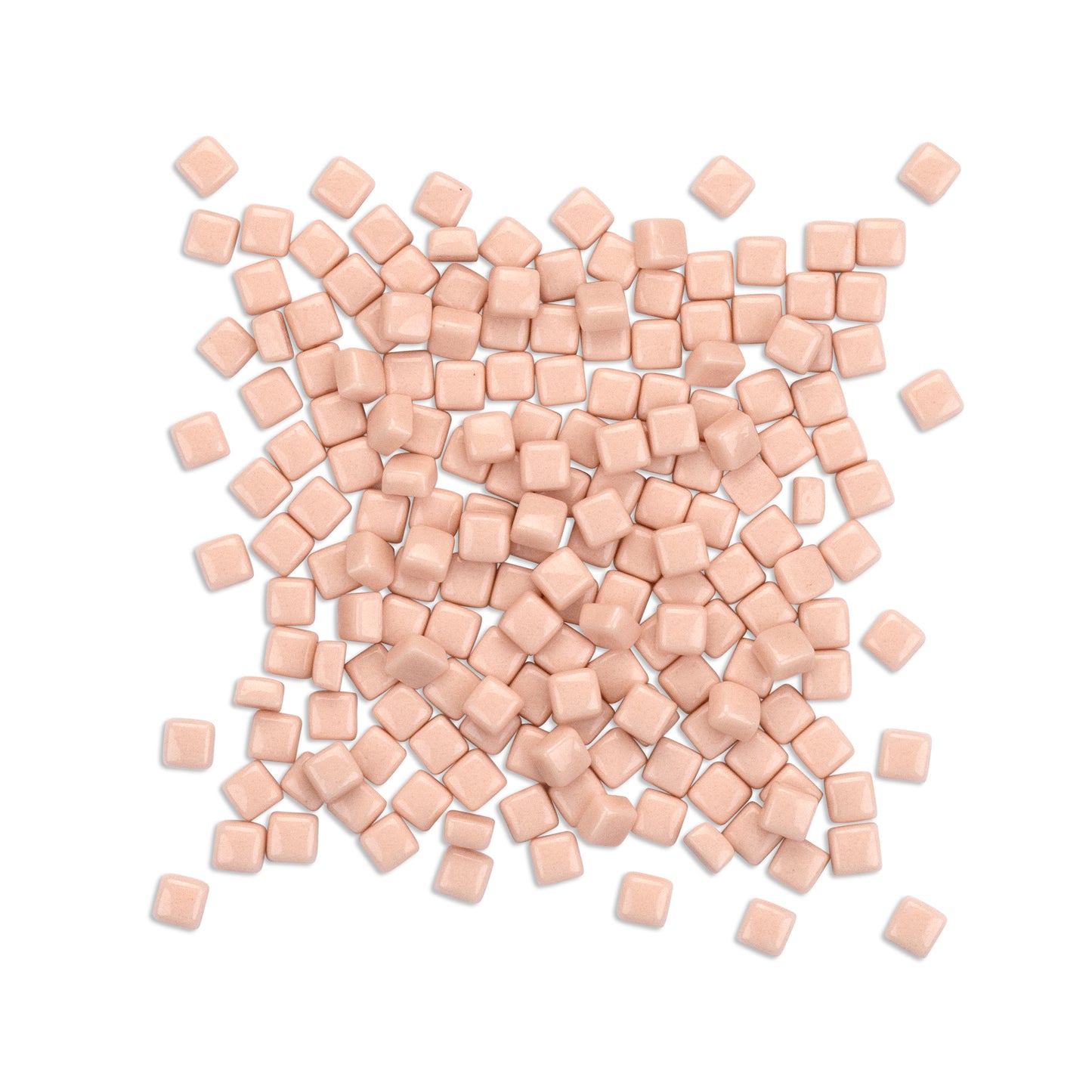 Peach Mini Pastel Glass Blocks Orange Mosaic Tiles 250g