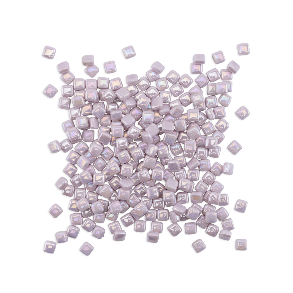 Pink Mini Iridised Glass Blocks Mosaic Tiles 250g