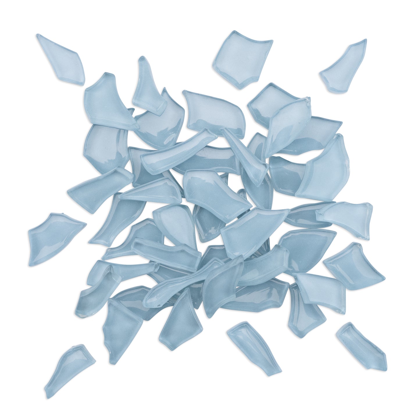 Powder Blue Crackled *EXTRA LARGE* 250g Light Blue Mosaic Glass Tile