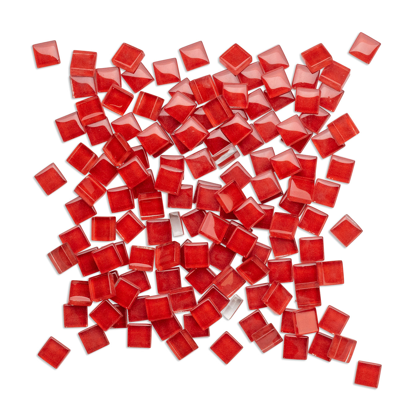Red Crystal Glass Tiles 1Kg **School Bulk Buy**