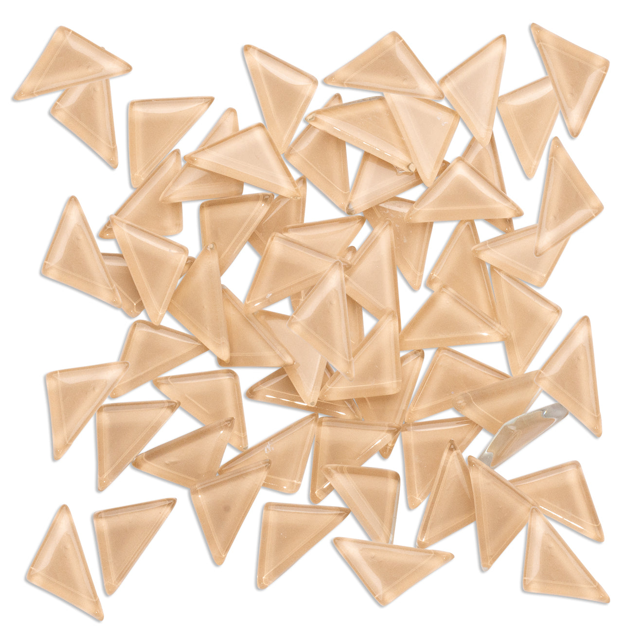 Peach Triangles Orange Mosaic Glass 1Kg **School Bulk Buy**
