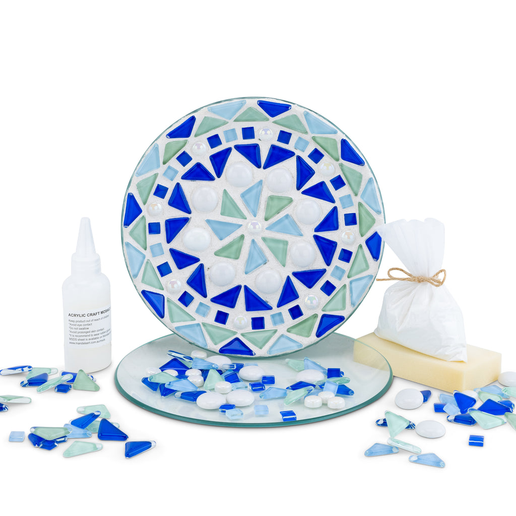 Snowflake Round Plate Mosaic Kit