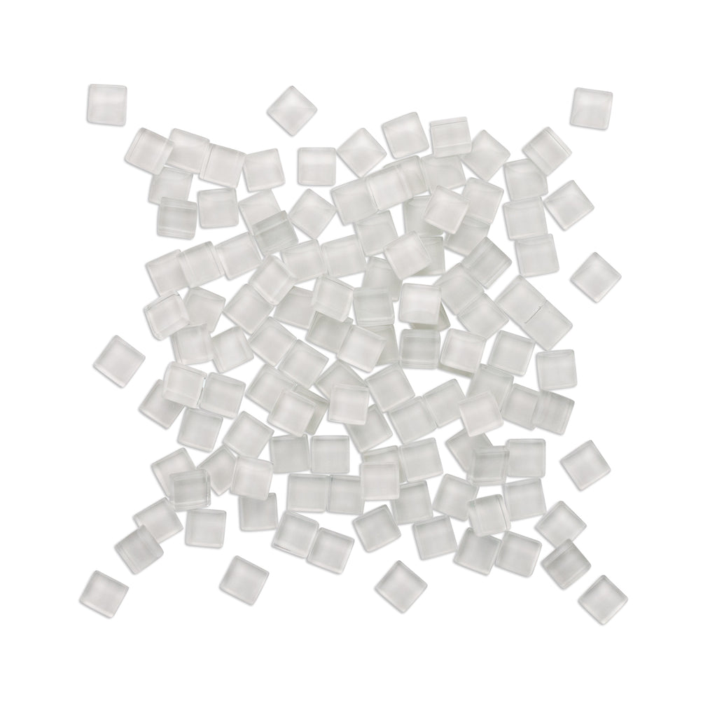 White Crystal Glass Tiles 250g