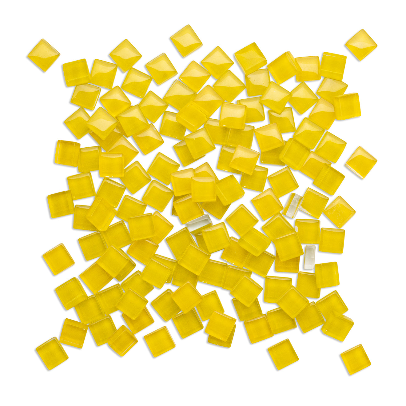 Yellow Crystal Glass Tiles 1Kg **School Bulk Buy**
