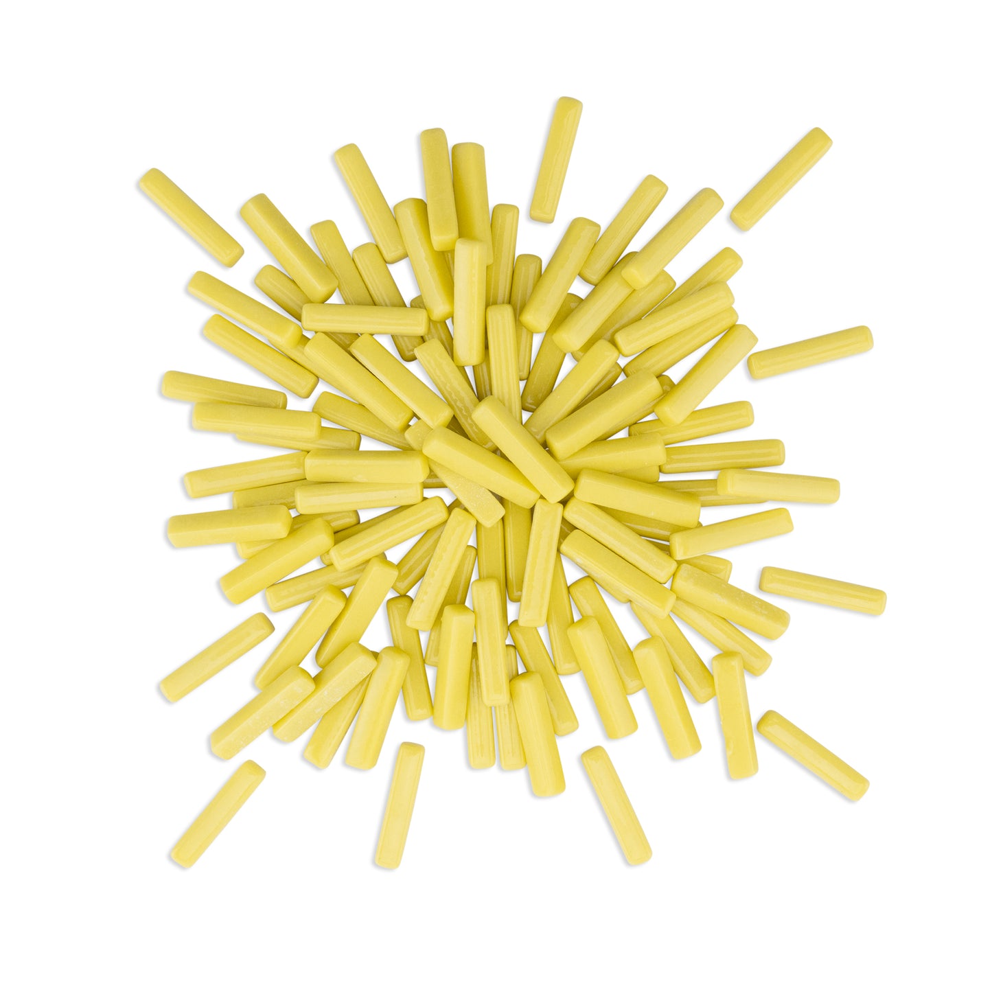 Yellow Sticks Glass Tiles 1Kg **School Bulk Buy**