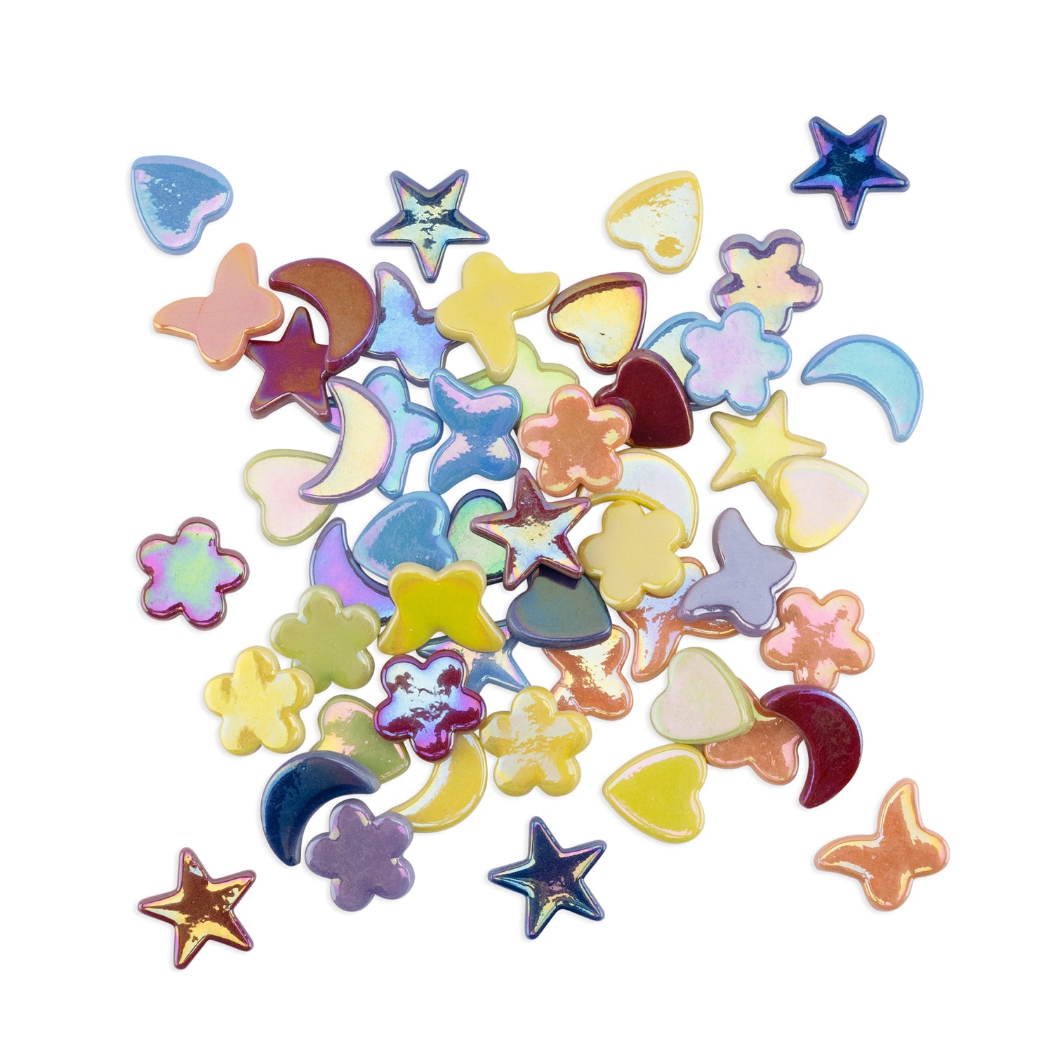 Cutie Pie Iridised Assorted Shaped Glass Pieces