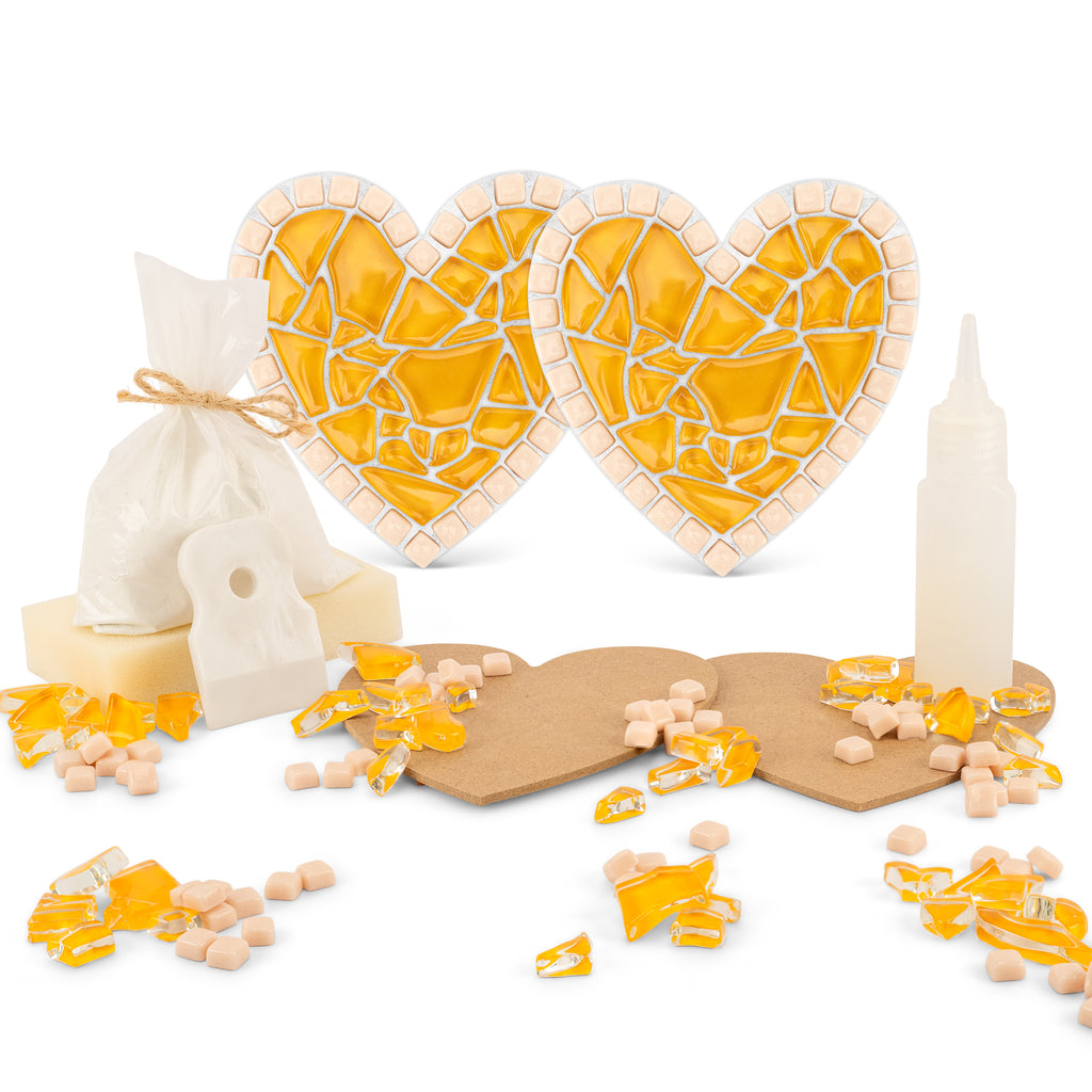 Made With Love Heart Coaster Mosaic Kits