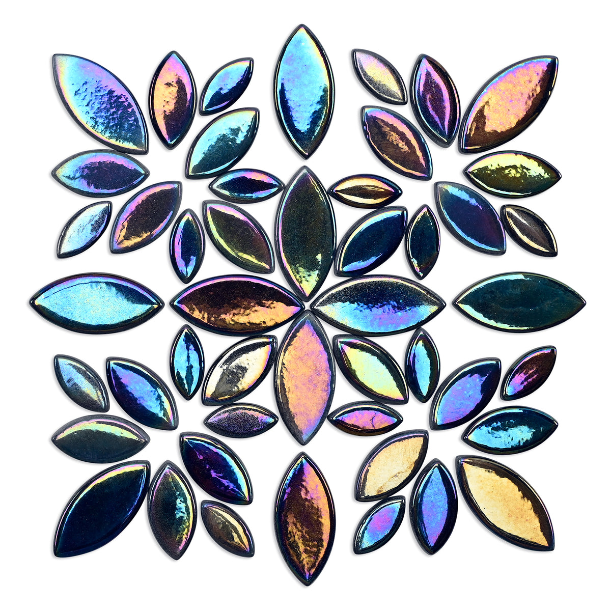 Black Iridised Leaf & Petal Shapes 250g