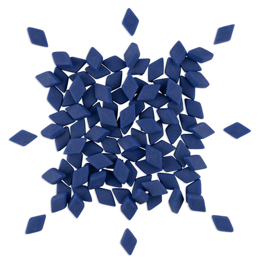 Blue 05 Diamond Shape Glass Matte Finish Mosaic Tiles 250g