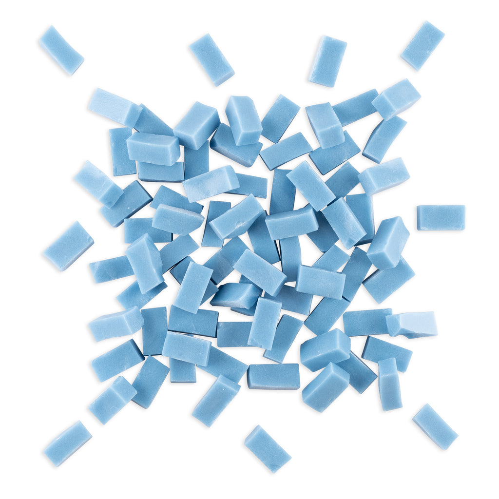 4022 Blue Smalti Glass Brick Mosaic Tiles 250g