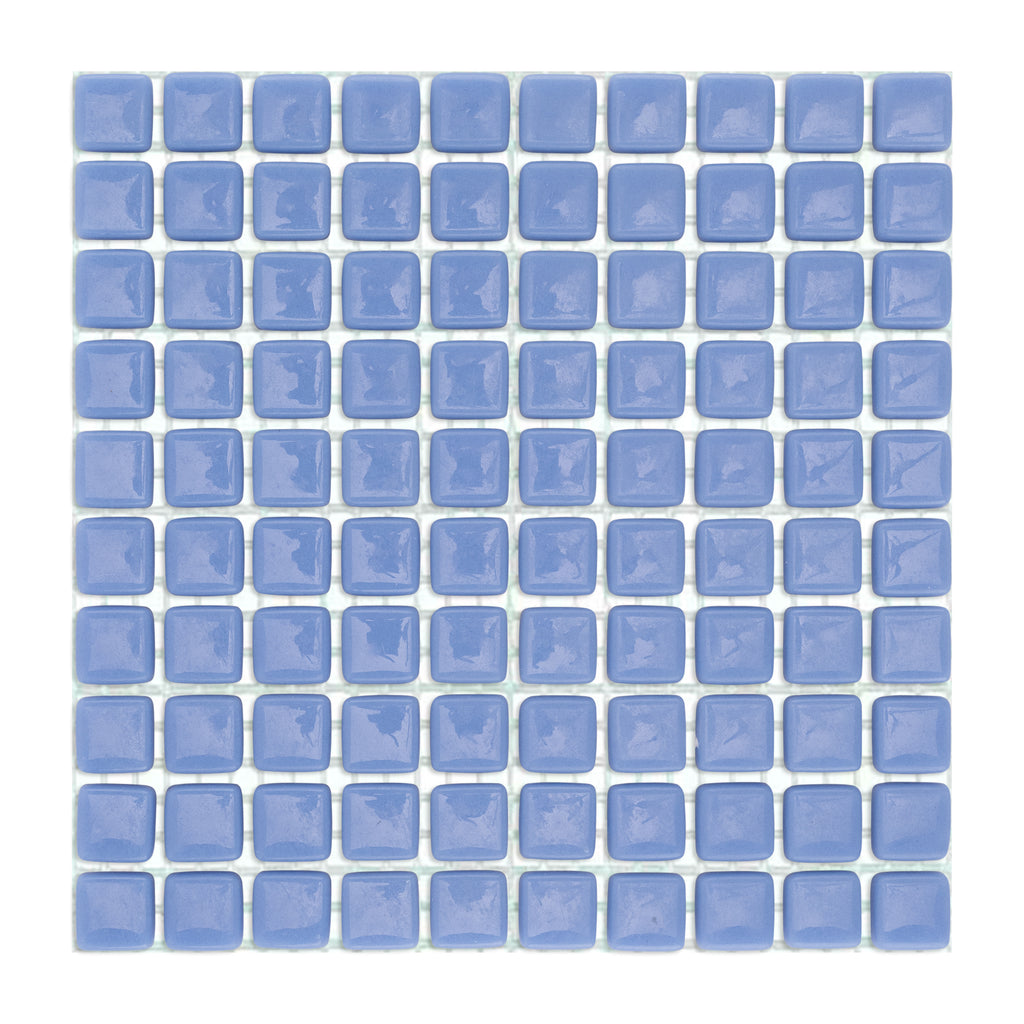 C03 Dolphin Glass Blocks on Mesh Blue Mosaic Tiles - 100pcs