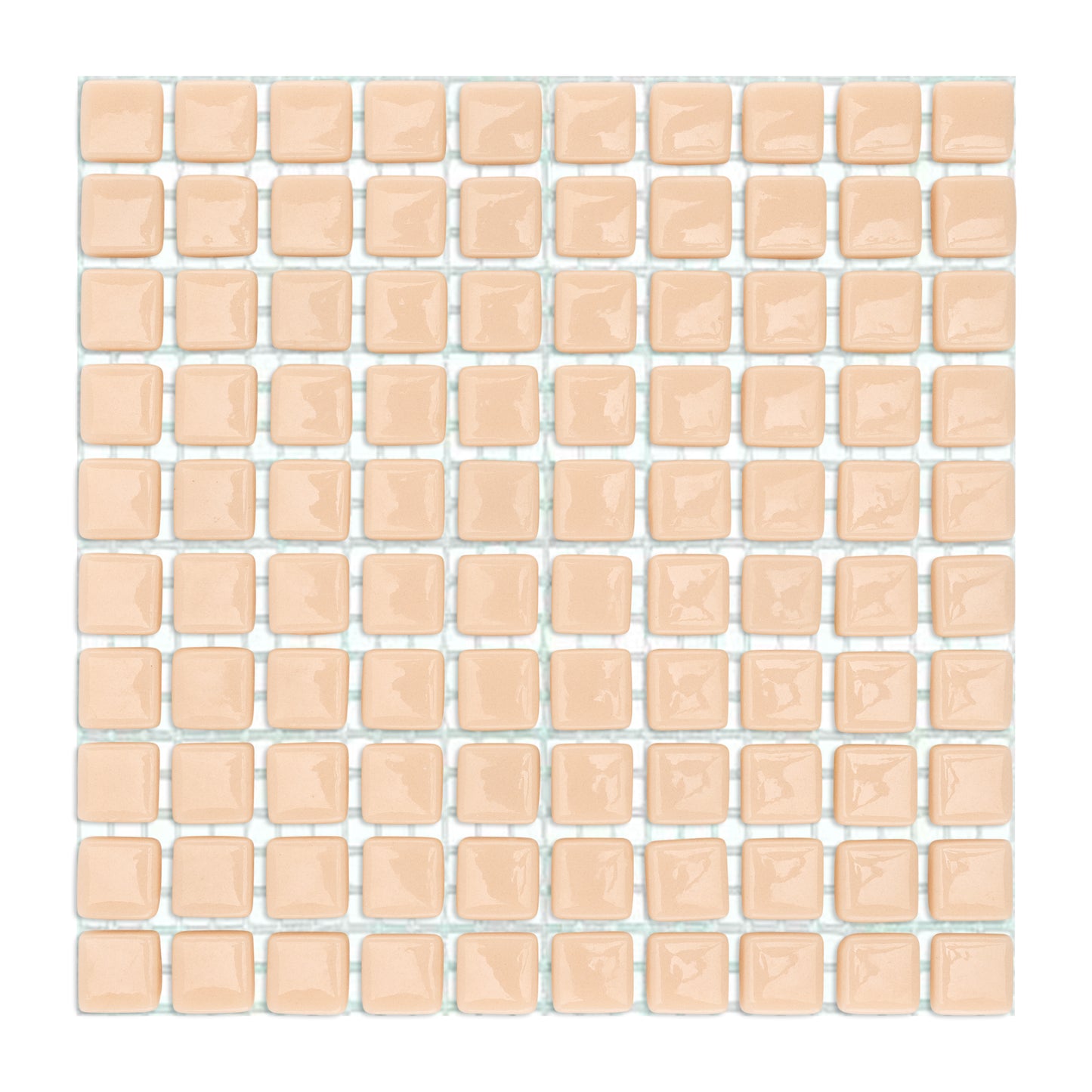 C11 Flesh Glass Blocks on Mesh Orange Mosaic Tiles - 100pcs