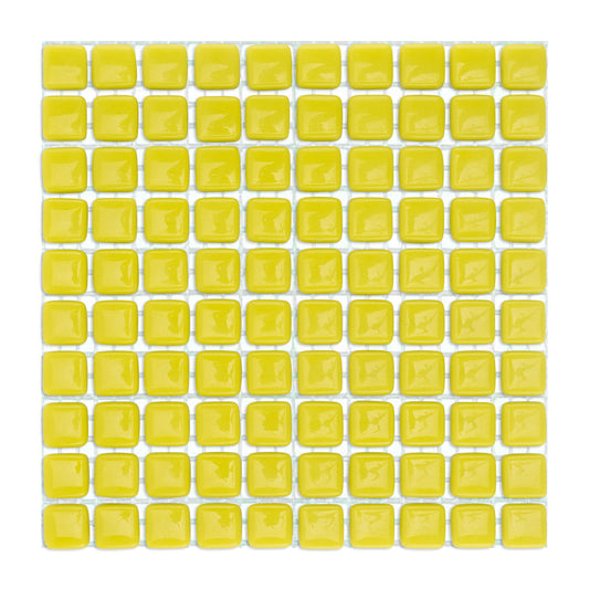 C49 Lime Green Glass Blocks on Mesh Mosaic Tiles - 100pcs