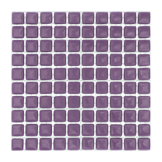 C64 Violet Glass Blocks on Mesh Purple Mosaic Tiles - 100pcs