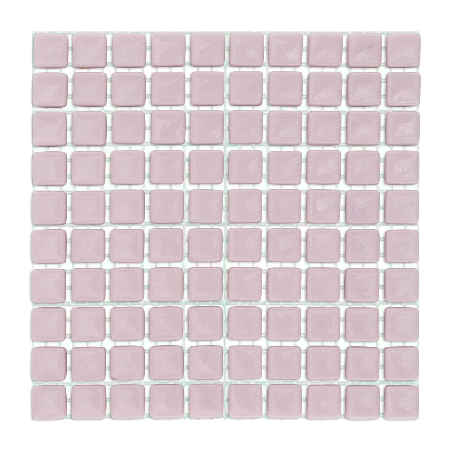 C68 Pink Glass Blocks on Mesh Mosaic Tiles - 100pcs