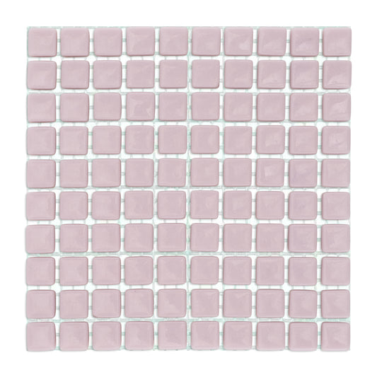 C68 Pink Glass Blocks on Mesh Mosaic Tiles - 100pcs