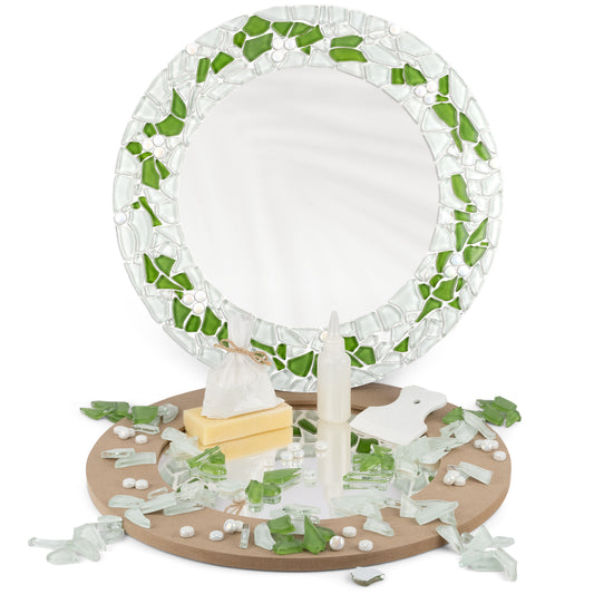 Christmas Large Round Mirror Mosaic Kit