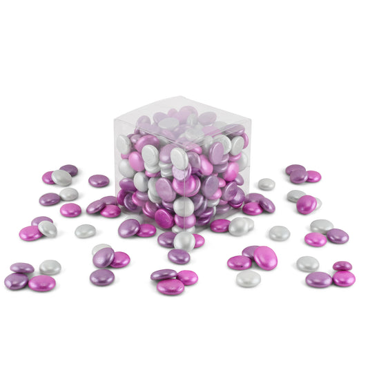 Cupcake Painted Glass Mosaic Pebbles Pink Purple 1Kg **School Bulk Buy** - CLEARANCE