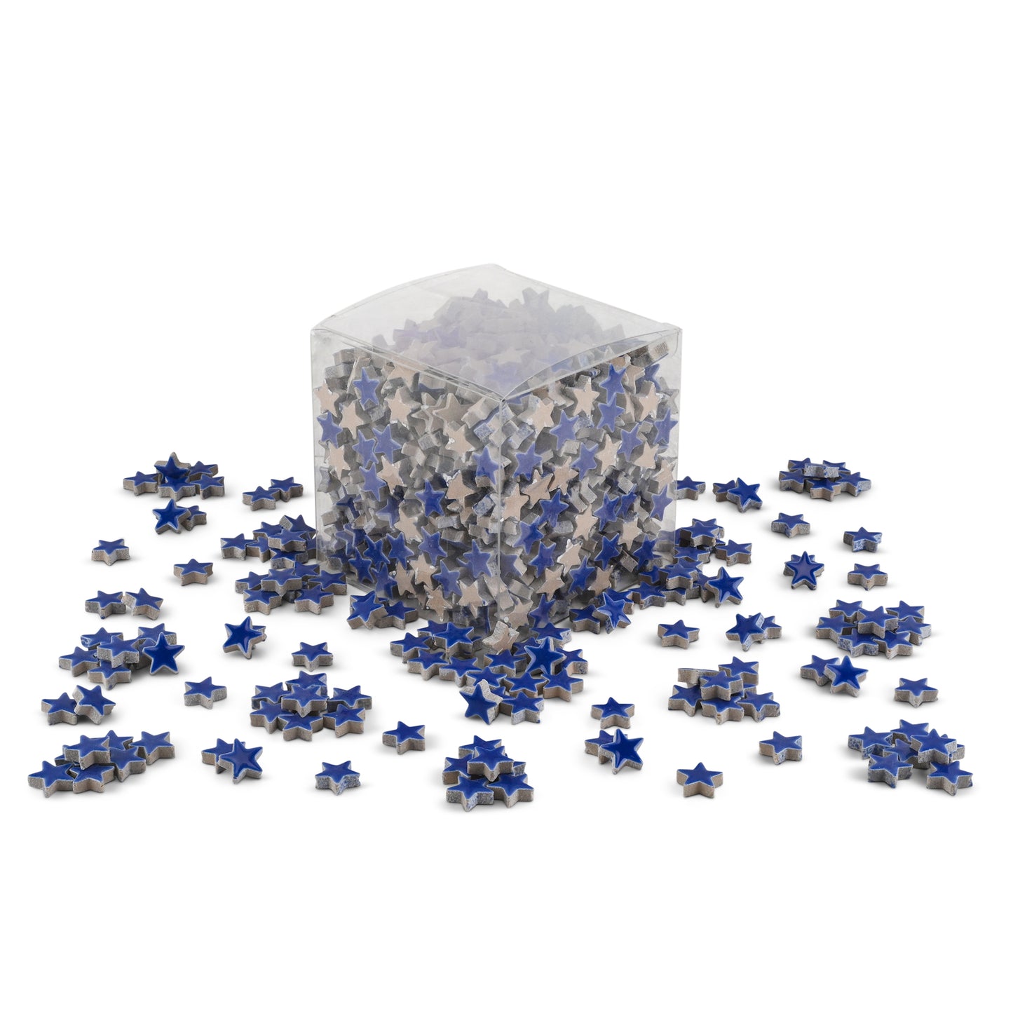 Dark Blue Star Shaped Ceramic Tiles 800g **School Bulk Buy**