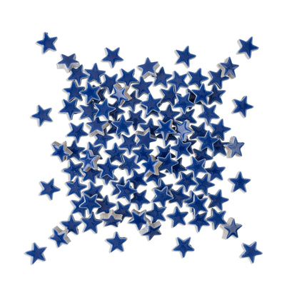 Dark Blue Star Shaped Ceramic Tiles 800g **School Bulk Buy**