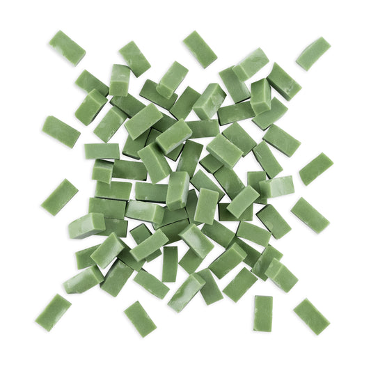 5010 Pine Green Smalti Glass Brick Mosaic Tiles 250g