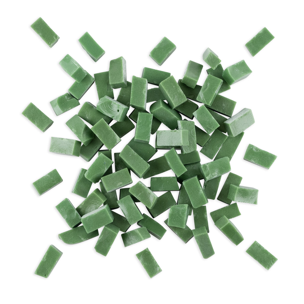 5019 Jade Green Smalti Glass Brick Mosaic Tiles 250g