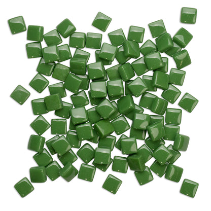 Green Glass Blocks 12mm Mosaic Tiles 1Kg **School Bulk Buy**