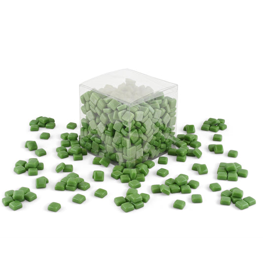 Green Glass Blocks 12mm Mosaic Tiles 1Kg **School Bulk Buy**