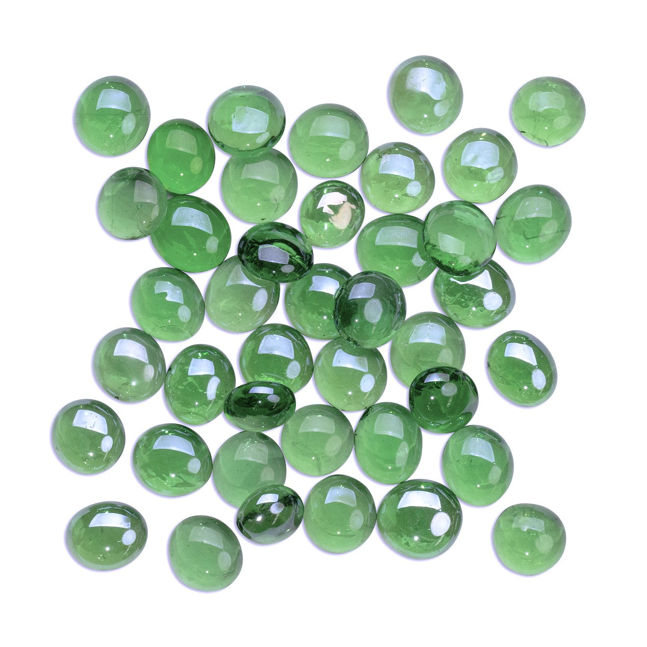 Green Round Glass Mosaic Gems 1Kg **School Bulk Buy**