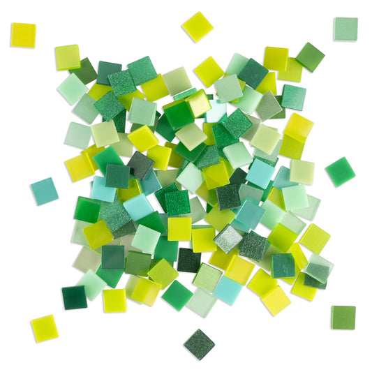 Resin Mosaic Tiles - Green Mix - 1000 Tiles