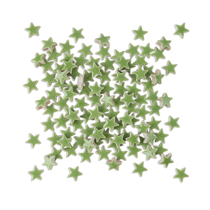 Green Star Shaped Ceramic Tiles 800g **School Bulk Buy**
