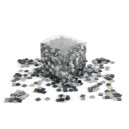 Resin Mosaic Tiles - Grey Mix - 2000 Tiles **School Bulk Buy**
