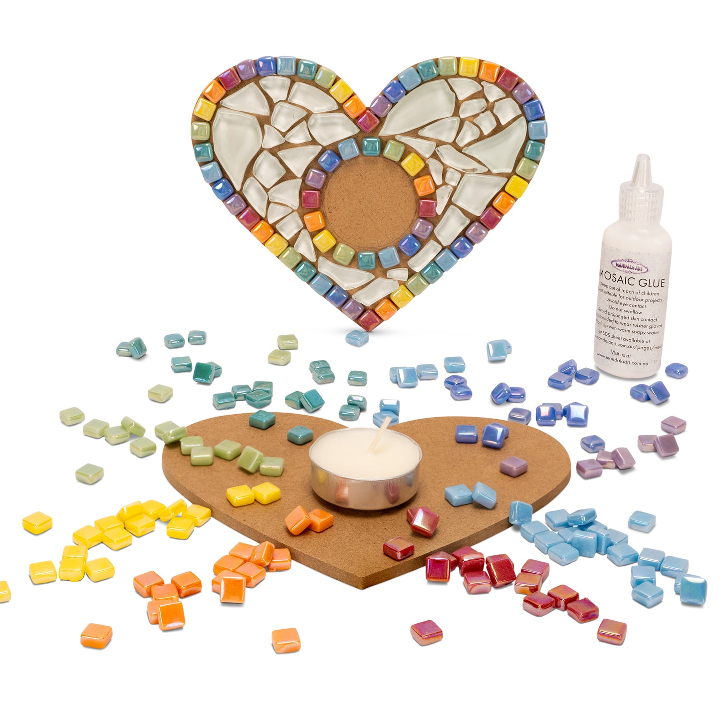 Rainbow Heart Candle Holder Kit - Bunnings Exclusive!!