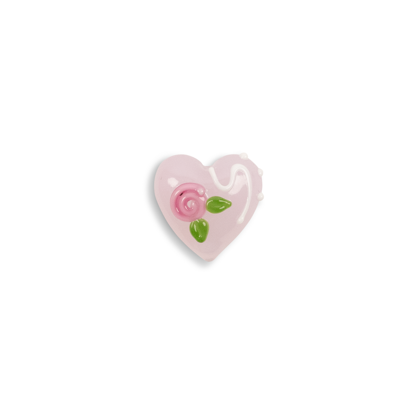 Delicate Heart Handmade Glass Mosaic Embellishment - 1 pc