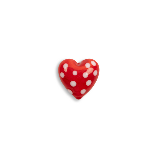 Valentines Day Flirty Heart Handmade Glass Mosaic Embellishment - 1 pc