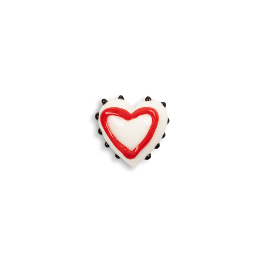 Valentines Day Quirky Heart Handmade Glass Mosaic Embellishment - 1 pc