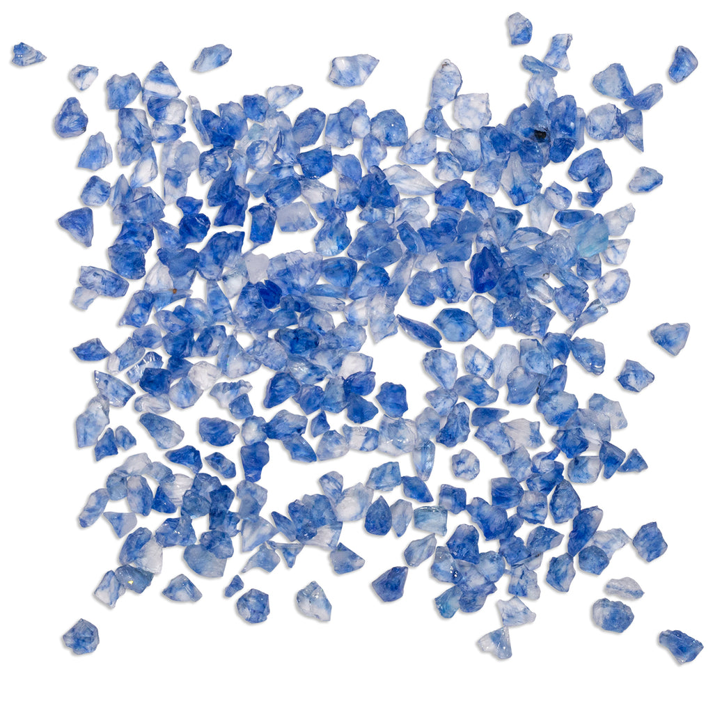 Mini Ice Blue Crush Blue Mosaic Glass 250g 3-6mm