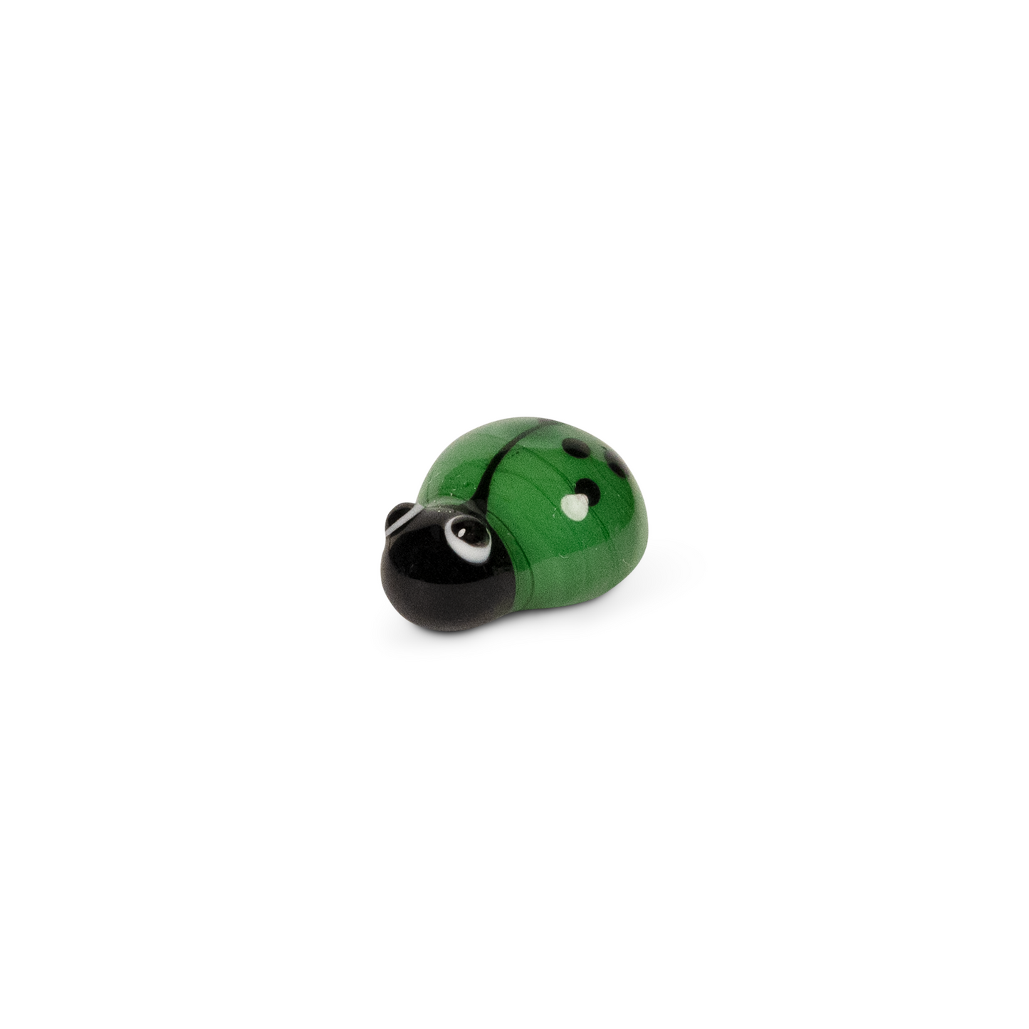 Green Ladybird Handmade Glass Mosaic Embellishment - 1 pc