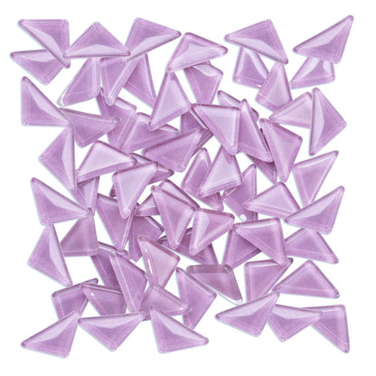 Lavender Triangles Mosaic Glass 1Kg **School Bulk Buy**