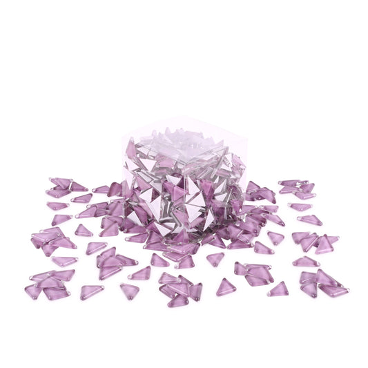 Lavender Triangles Mosaic Glass 1Kg **School Bulk Buy**